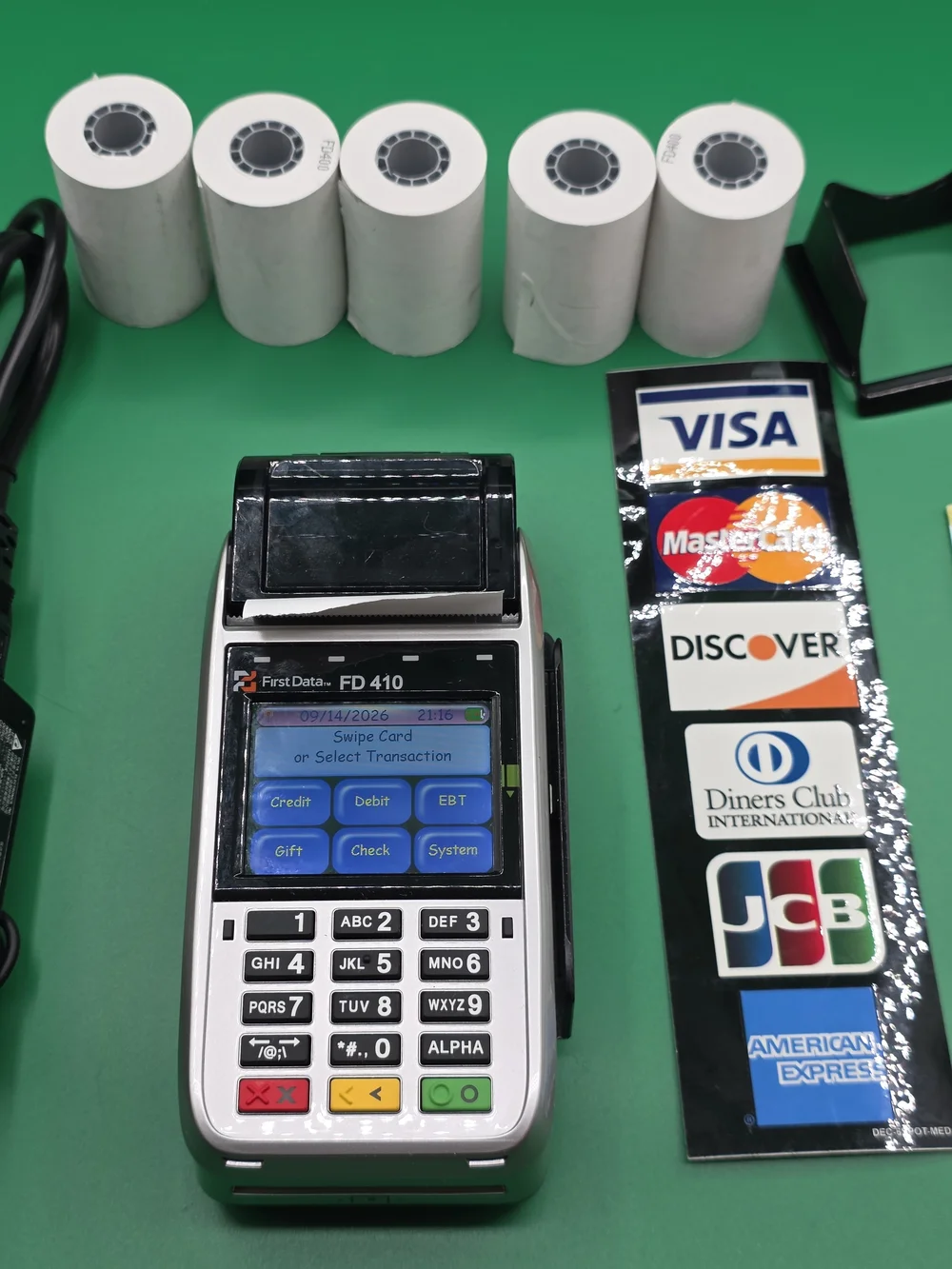FD-410 Payment Terminal - Black and Silver